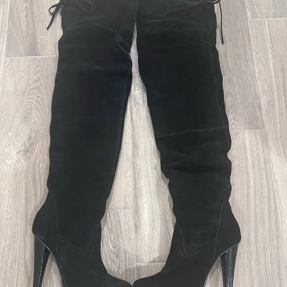 Steve Madden Boots Black Suede Xennon 5